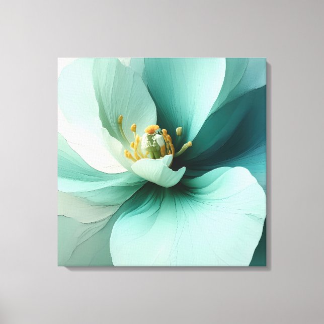 Impressão Em Tela Arte Floral Texturizada Elegante (Frente)