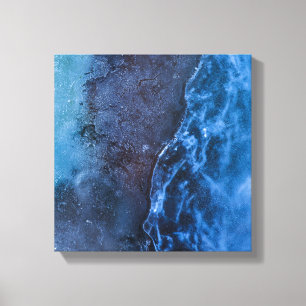 Impressão Em Tela Arte Fotográfica de Gelo Turquesa Azul
