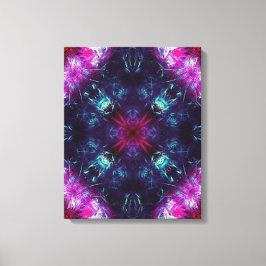 Impressão Em Tela Arte Fractal de Energia Violeta Cósmica