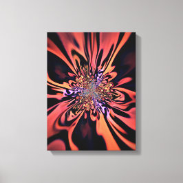 Impressão Em Tela Arte Fractal de Explosão de Plasma Coral