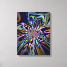 Arte Fractal de Fluxo de Energia Iridescente