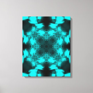Impressão Em Tela Arte Fractal de Simetria de Plasma Aquático