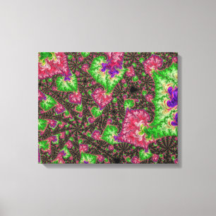Impressão Em Tela Arte fractal espiral funky boêmio groovy hippie