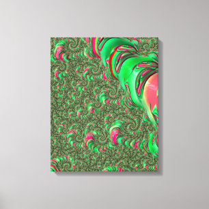 Impressão Em Tela Arte Fractal Espiral Groovy Psicodélico Funky Trip