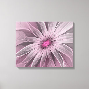 Impressão Em Tela Arte Fractal Floral de Ameixa Abstrata Flor Fantas