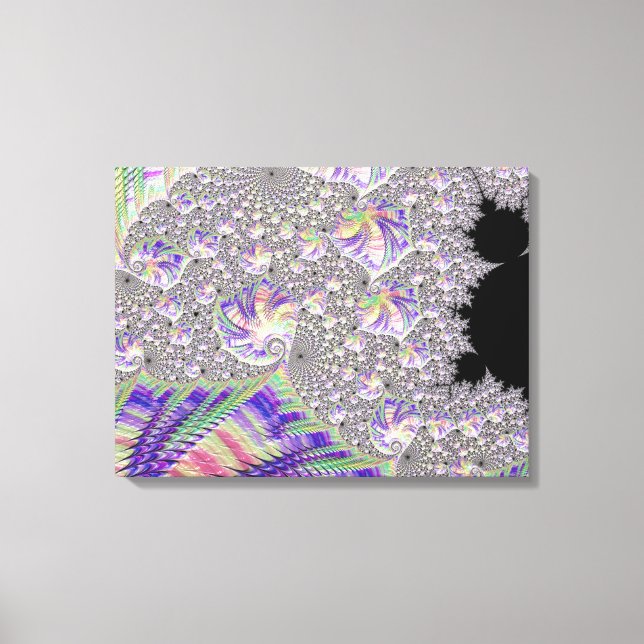 Impressão Em Tela Arte Fractal Psicodélico Funky Groovy Trippy (Frente)