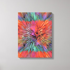 Impressão Em Tela Arte Fractal Supernova Arco-íris