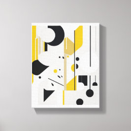 Impressão Em Tela Arte Geométrica Abstrata Moderna de Meados do Sécu
