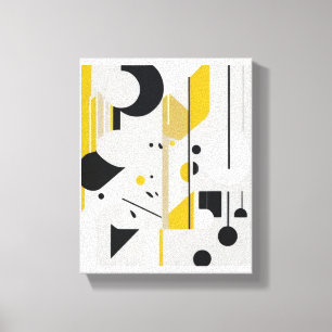 Impressão Em Tela Arte Geométrica Abstrata Moderna de Meados do Sécu