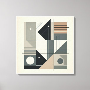 Impressão Em Tela Arte Geométrica Minimalista