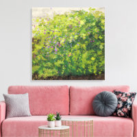 Arte Gráfica de Pintura em Aquarela de Arbusto Flo