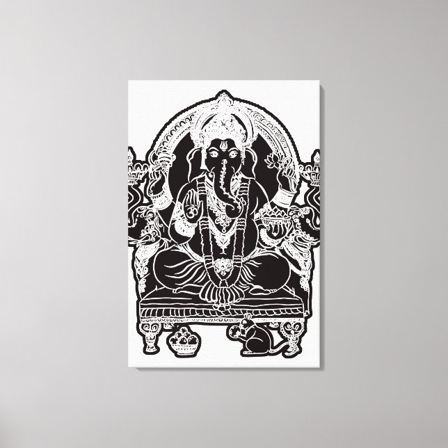 Impressão Em Tela ARTE GRÁFICO DE PAREDE GANESH 2FT x 3FT (Frente)