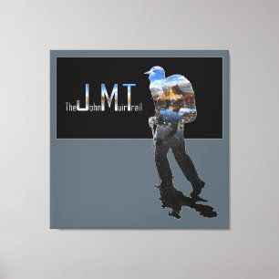 Impressão Em Tela Arte - Hiker Silhouette - John Muir Trail Text