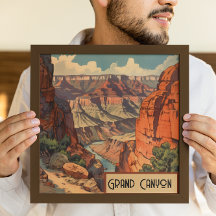 Arte icônica da parede do Grand Canyon