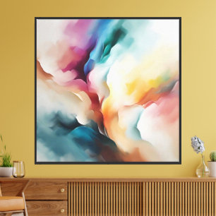 Impressão Em Tela Arte impressa abstrata de fluxo suave – Arte moder