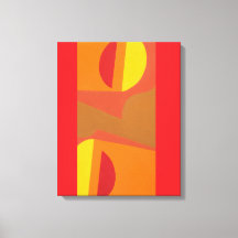 Arte impressa com padrão abstrato laranja único