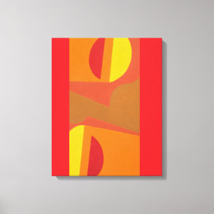Impressão Em Tela Arte impressa com padrão abstrato laranja único
