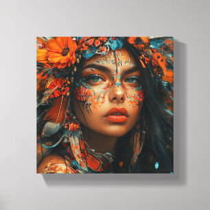 Impressão Em Tela Arte Indígena
