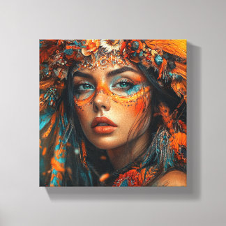 Impressão Em Tela Arte Indígena