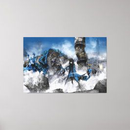 Impressão Em Tela arte industrial fácil - paisagem de ficção científ