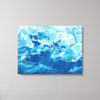Impressão Em Tela Arte inicial Abstrato azul