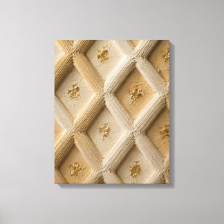Impressão Em Tela Arte Japandi Texturizada Bege e Dourado
