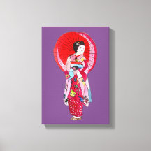 Arte japonesa Geisha com guarda-chuva