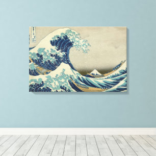 Impressão Em Tela Arte Japonesa Vintage, A Grande Onda por Hokusai