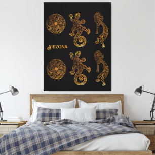 Impressão Em Tela Arte Kokopelli