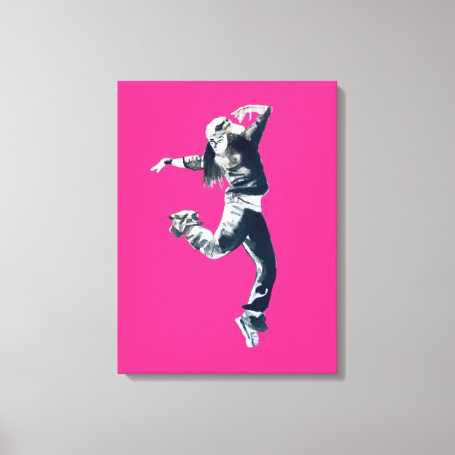 Impressão Em Tela Arte legal de dançarino de hip hop (Frente)