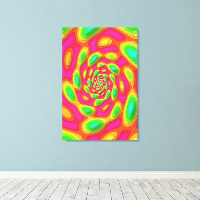Impressão Em Tela Arte Mandala do Estado Quântico Próprio (Insitu(piso de madeira))