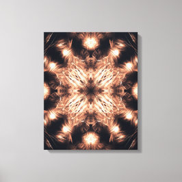 Impressão Em Tela Arte Mandala Fractal em Arenito Radiante