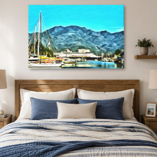 Impressão Em Tela Arte Marina Vallarta Costa do México 0946