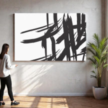 Arte mínima de abstrato branco e preto