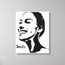 Arte Mínima De Uma Mulher Sorrindo