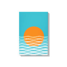 Arte Minimalista do Oceano Sunset
