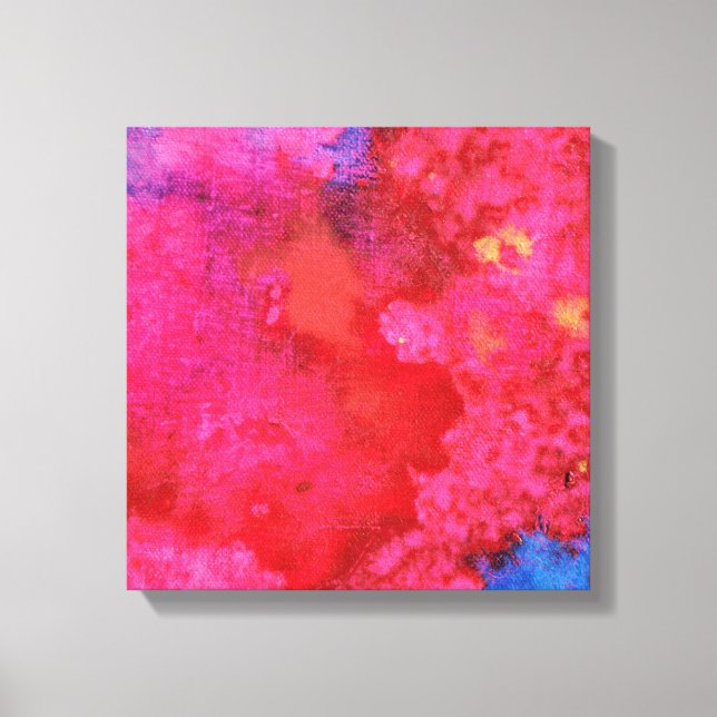 Impressão Em Tela Arte moderna abstrato rosa chocante (Frente)
