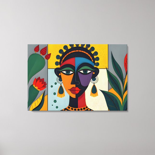 Impressão Em Tela Arte moderna de Caribe (Frente)