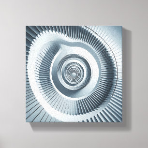 Impressão Em Tela Arte Moderna de Escada em Espiral Minimalista - Ab
