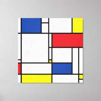 Impressão Em Tela Arte Moderna De Stijl Geométrica Minimalista Mondr