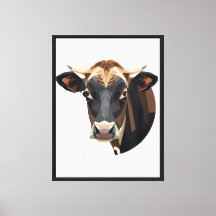 Arte Moderna de Vaca Minimalista e Elegante