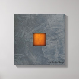 Impressão Em Tela Arte Moderna em Estuque Dourado Cinza Ardósia