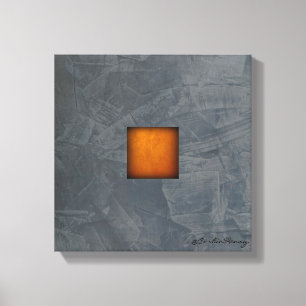 Impressão Em Tela Arte Moderna em Estuque Dourado Cinza Ardósia