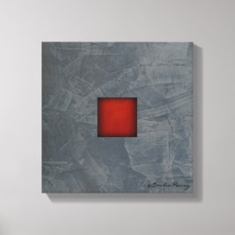 Impressão Em Tela Arte Moderna em Tela Cinza Xisto — Vermelho Dramát