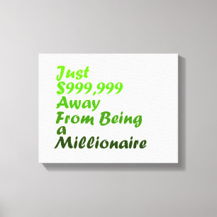 Impressão Em Tela Arte Motivacional de Milionário para Parede