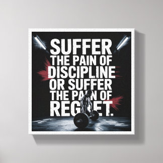 Impressão Em Tela Arte Motivacional para Parede de Academia - Sofra
