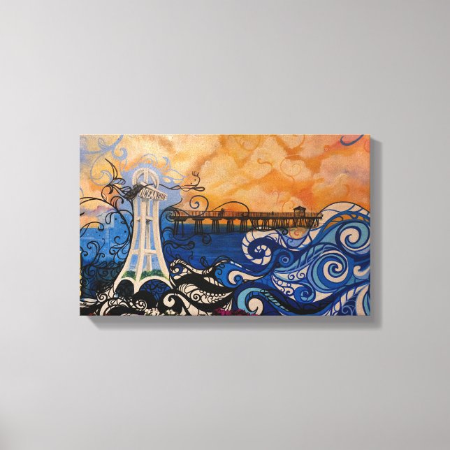 Impressão Em Tela Arte na Rua Seaside (Frente)