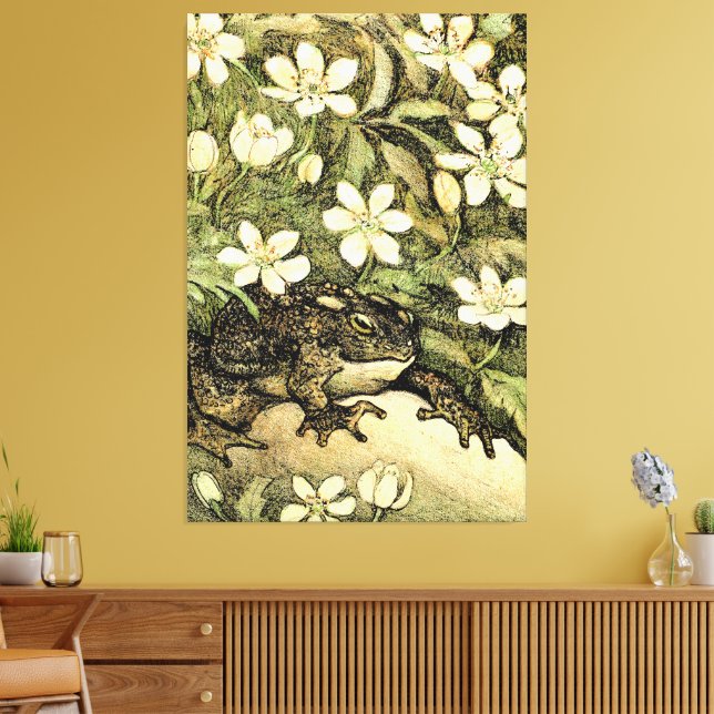 Impressão Em Tela Arte Neerlandesa Nouveau Toad e Dogwood (Insitu(Sala de estar))