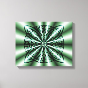 Impressão Em Tela Arte Nó Celta Verde