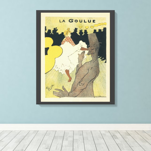 Impressão Em Tela Arte Nova Antiga, La Goulue por Toulouse Lautrec (Insitu(piso de madeira))